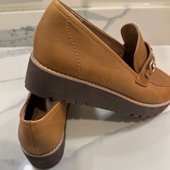 Giani Bernini Womens Fiffee Brown Leather Padded Insole Loafers Size 10 - Picture 4 of 7